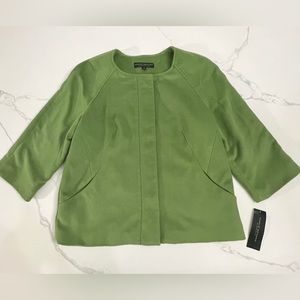 NWT HARVE BENARD ELEMENTS green blazer jacket size 12